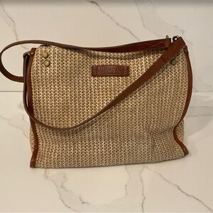 Tan and Brown Women's Bag